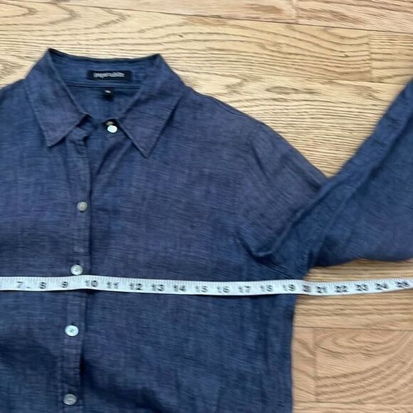 PAPERWHITE 100% LINEN BUTTON DOWN SHIRT SIZE 6 - Picture 7 of 9